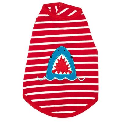 Red &amp; White Shark Tee