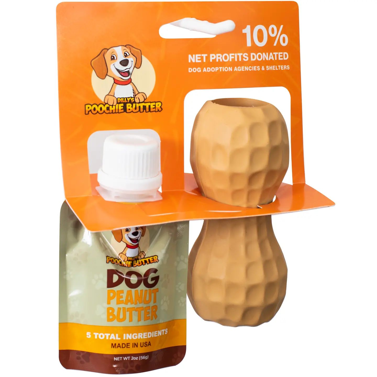 2oz Peanut Butter Squeeze Pack w/ Medium Filler Toy