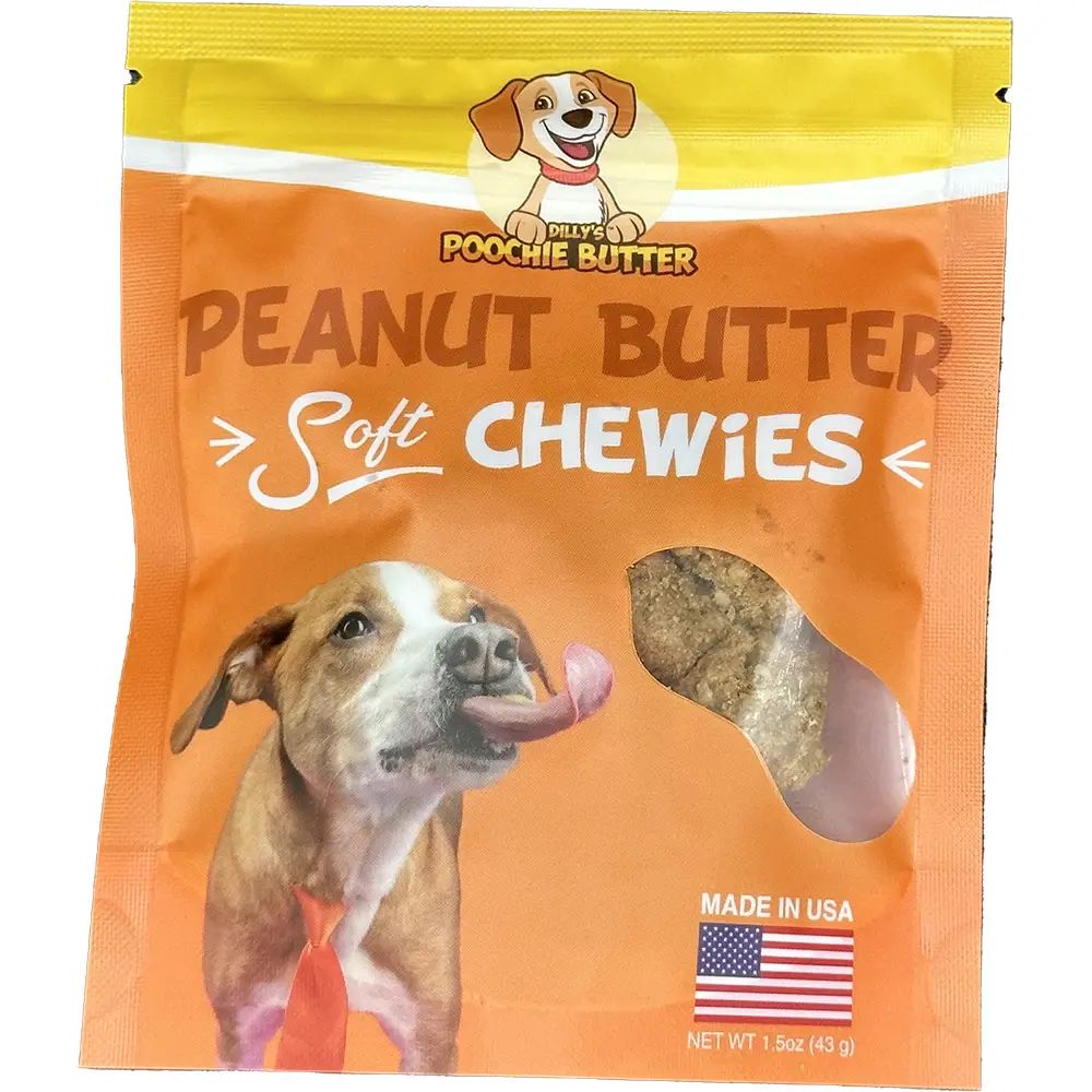 Baked Soft Chewy Dog Treats 1.5oz, Flavor: Peanut Butter
