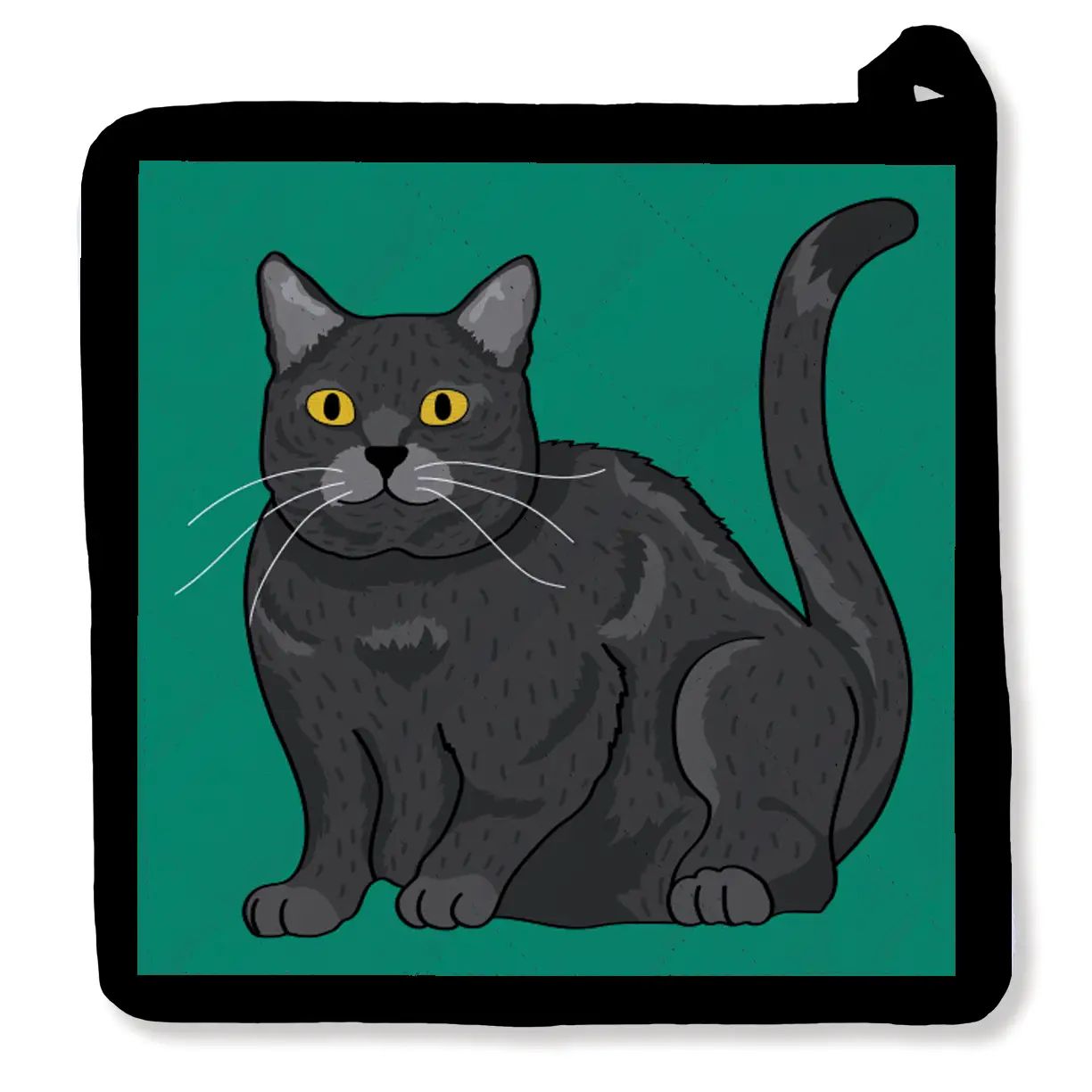 Hello Russian Blue Cat Potholder