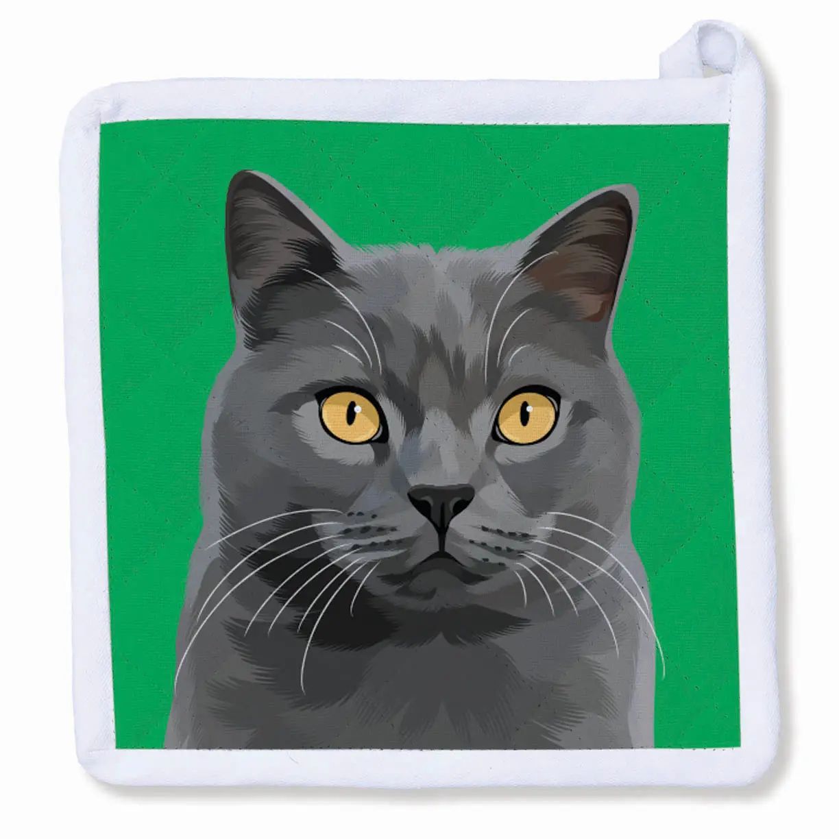 Russian Blue Cat Potholder