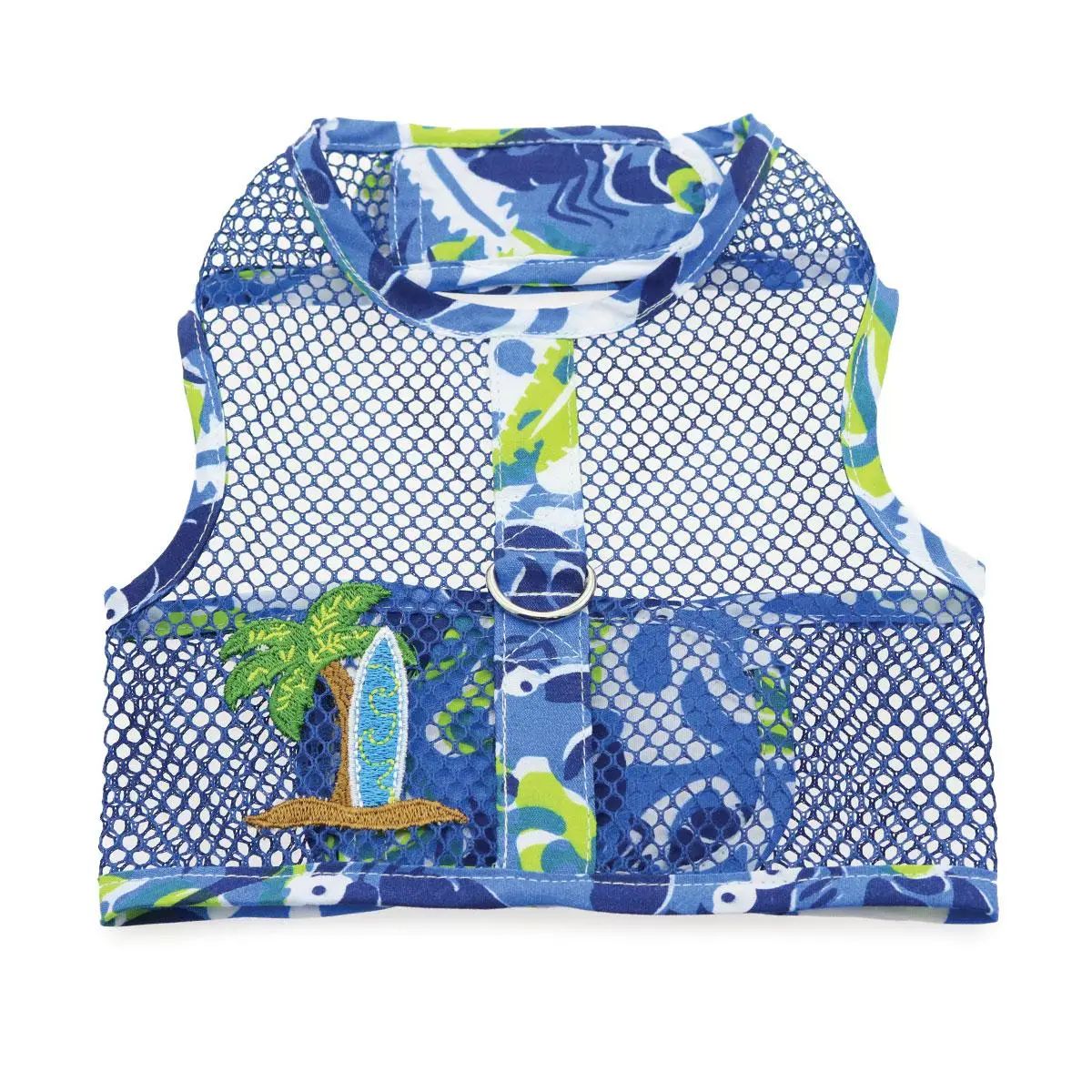 Ocean Blue &amp; Palms - Mesh Dog Harness