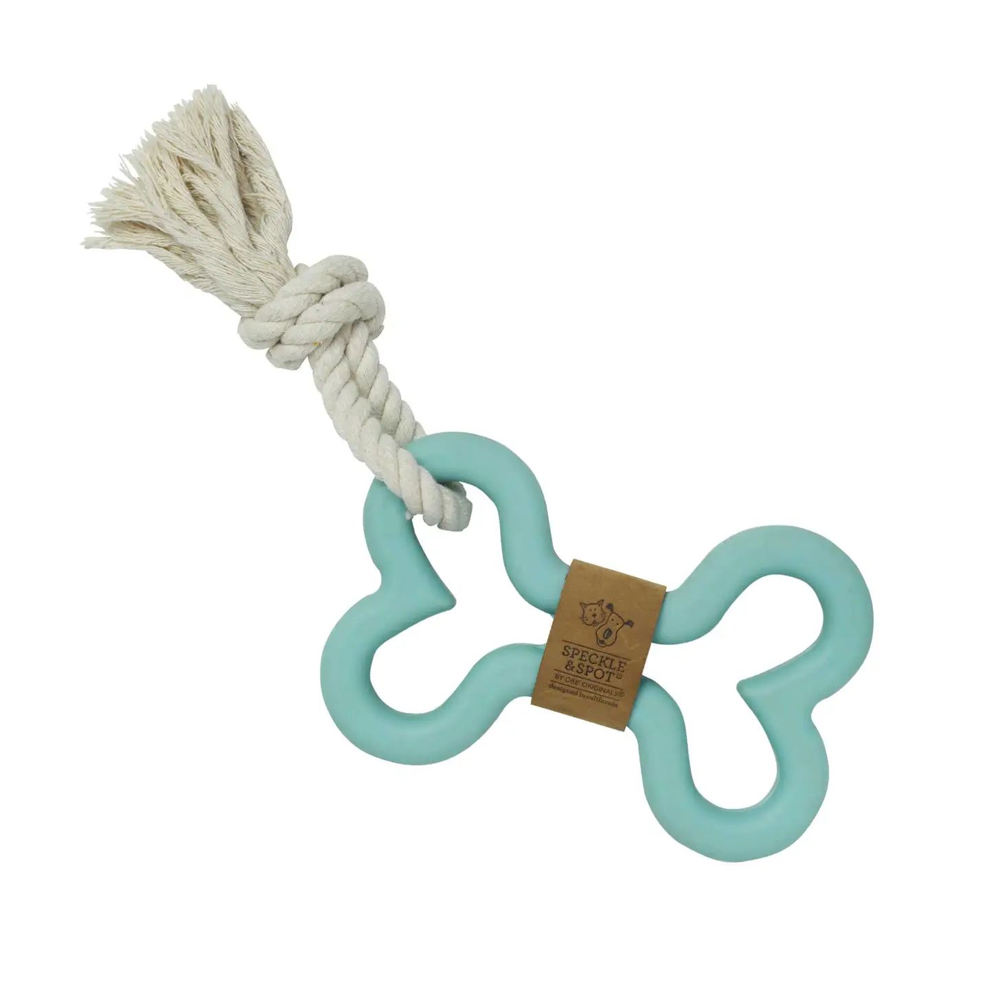 Tug &amp; Fetch Bone - Rubber Dog Toy, Colour: Blue