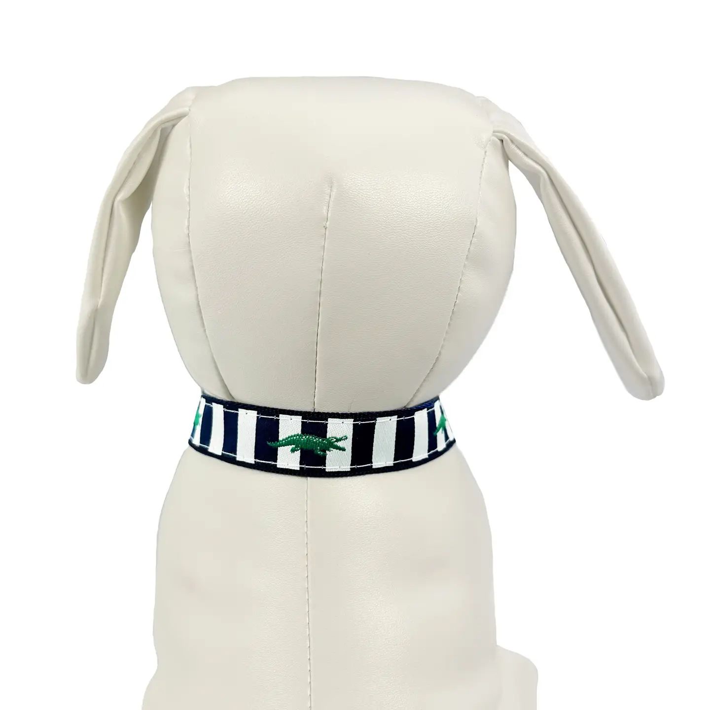 Navy Alligators - Dog Collar