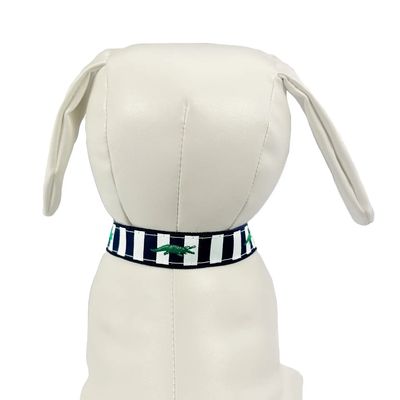 Navy Alligators - Dog Collar