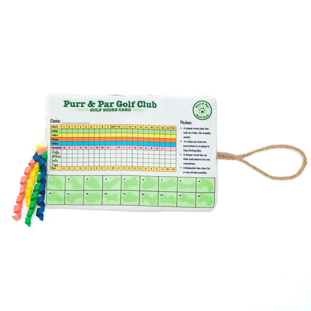 Golfer Catnip Score Card