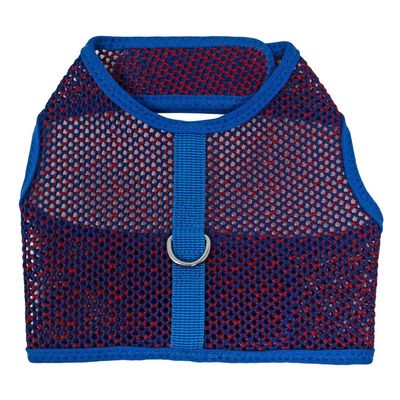 Blue &amp; Red - Active Mesh Dog Harness w/ Leash