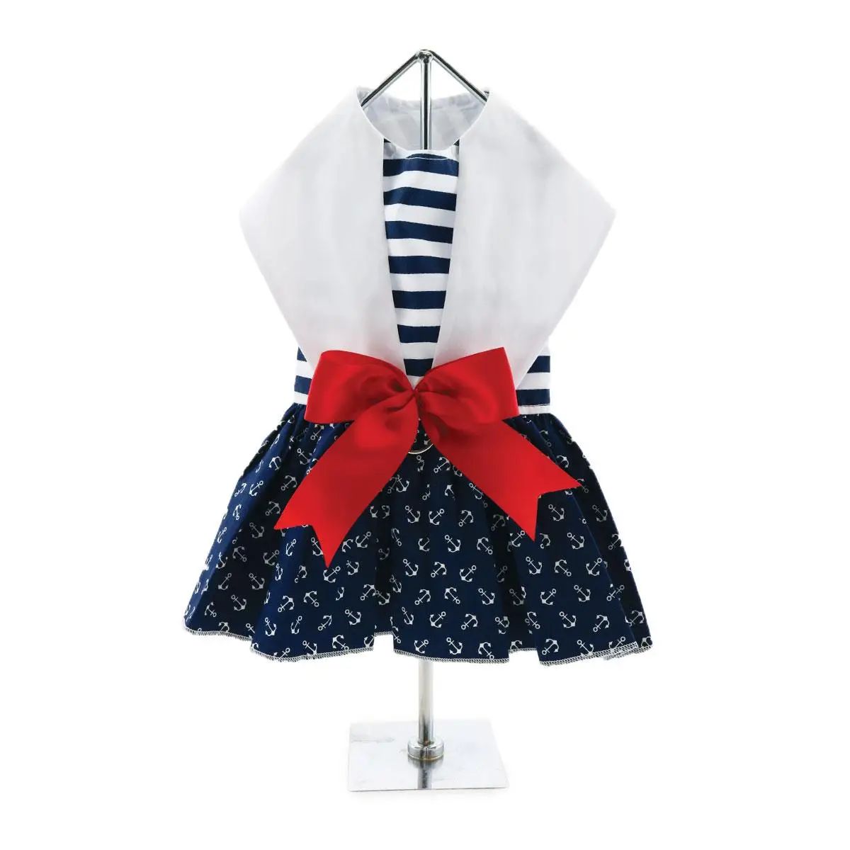 Nautical Dog Dress w/ Leash