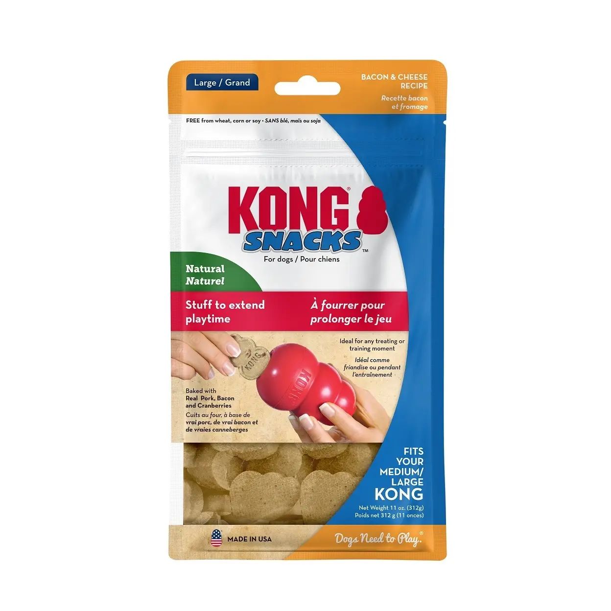 Kong Snacks - Bacon &amp; Cheese Large