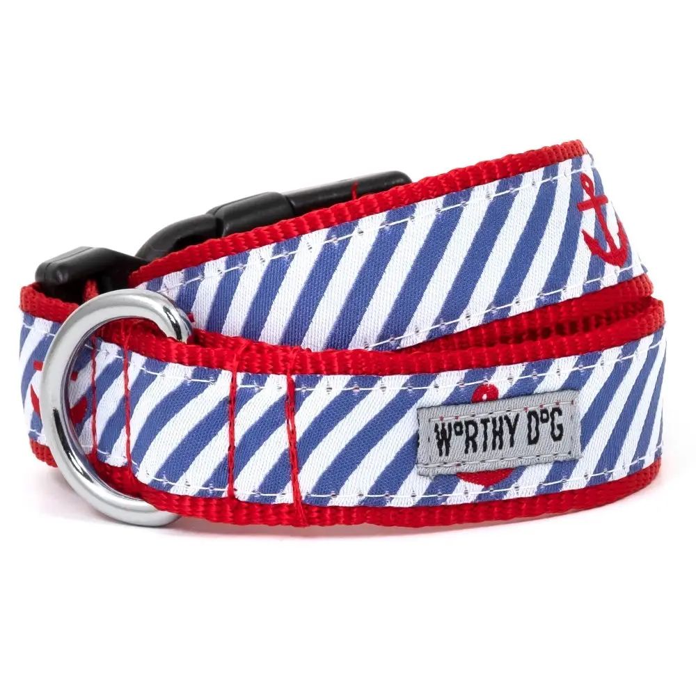 Striped Anchors Collar