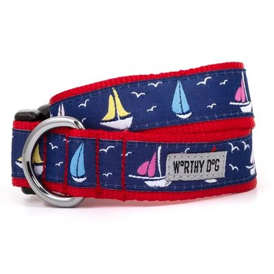 Navy Sailboats Collar