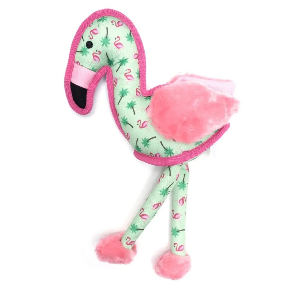 Pink Flamingo and Palm Trees Dog Toy