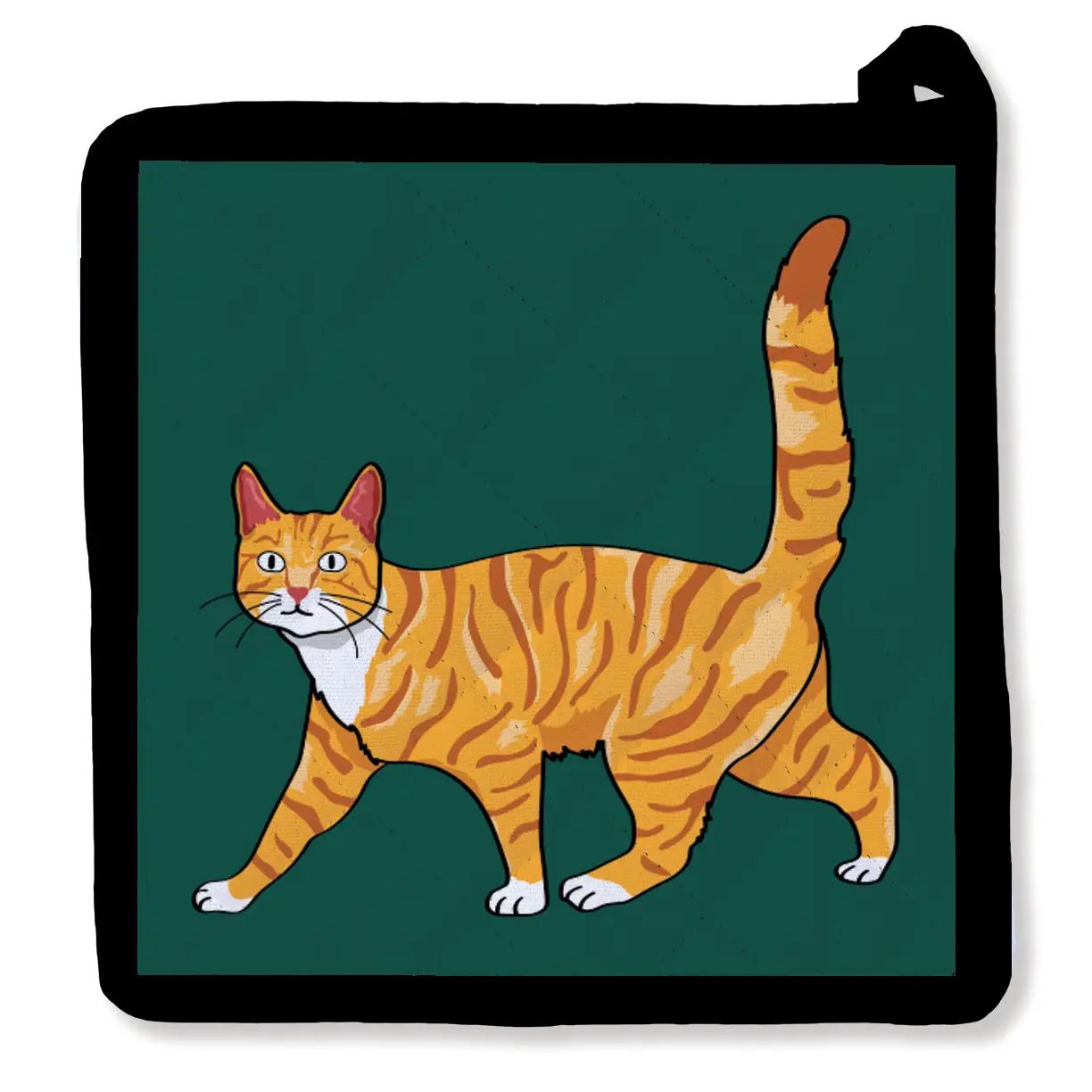 Hello Orange Tabby Cat Potholder