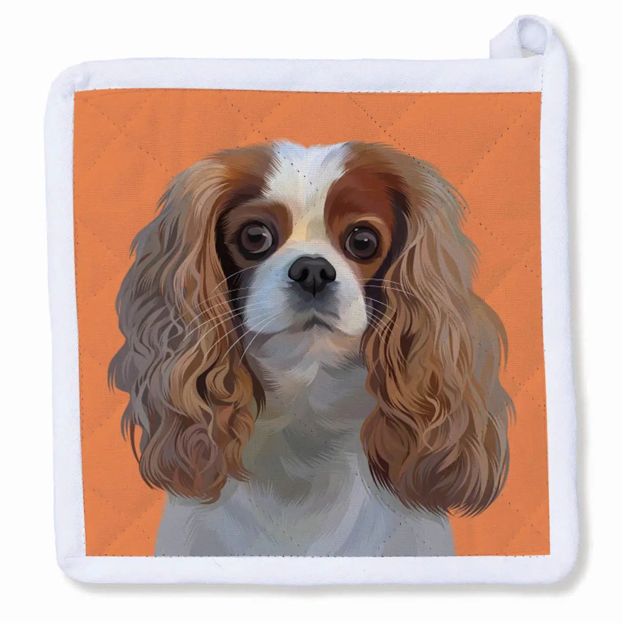 Cavalier King Charles Spaniel Potholder, Design: Light Brown