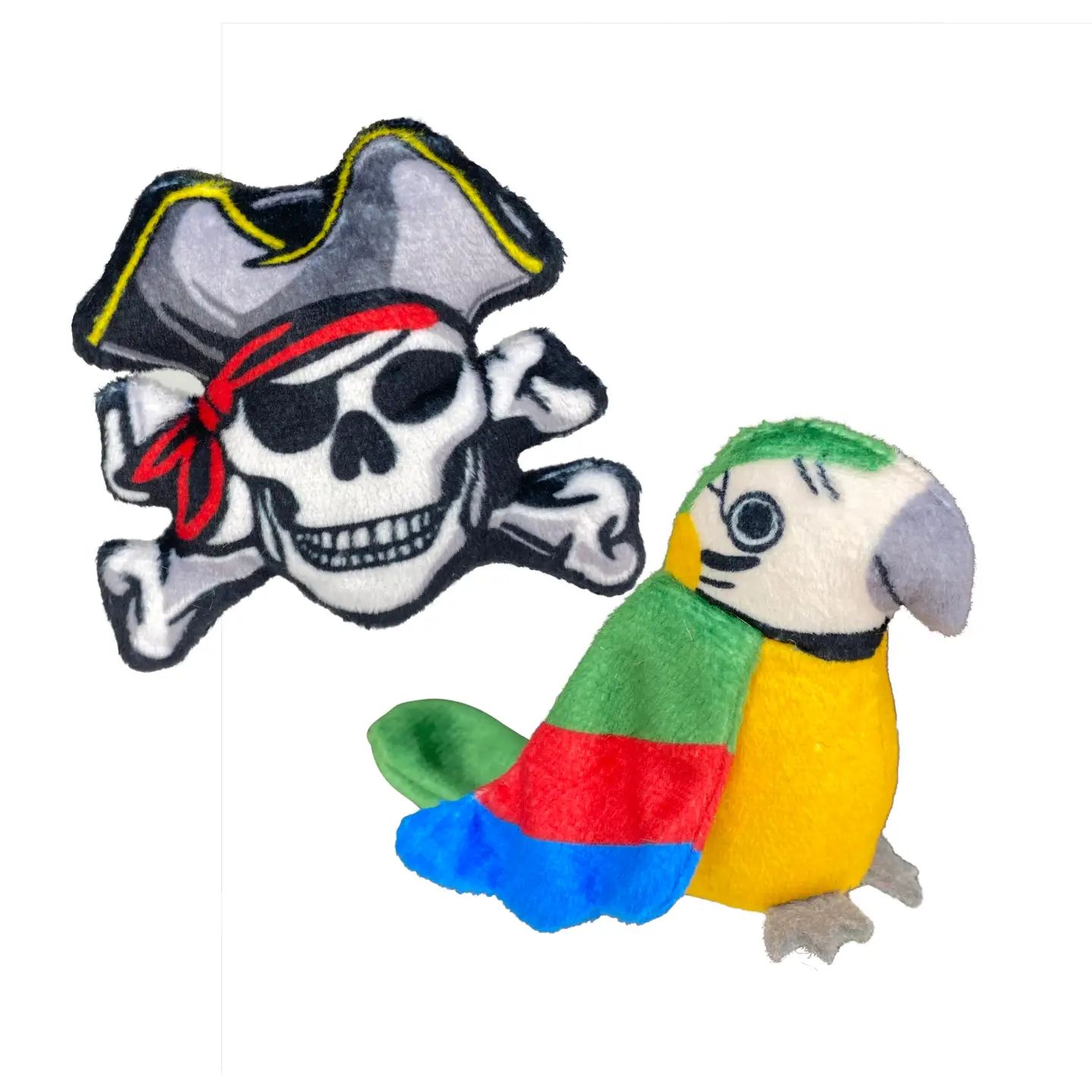 Margaritaville Pirate Skull and Parrot Cat Toy