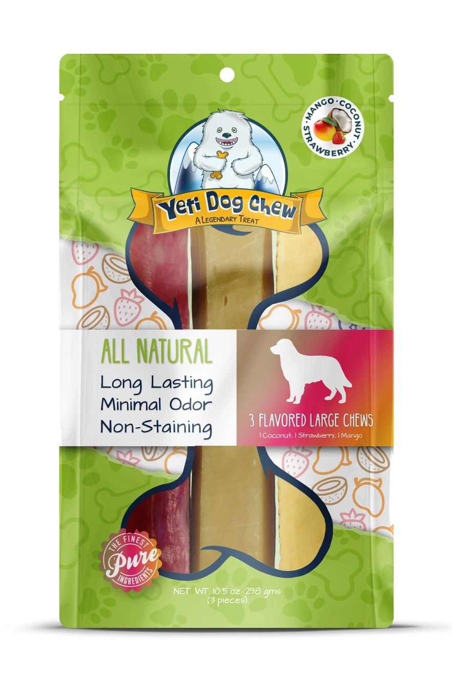 Yeti Large 3Pack Flavored Dog Chews