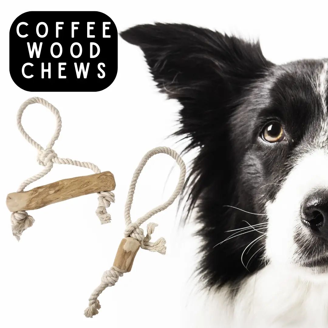 Coffee Wood and Rope Tug Chews