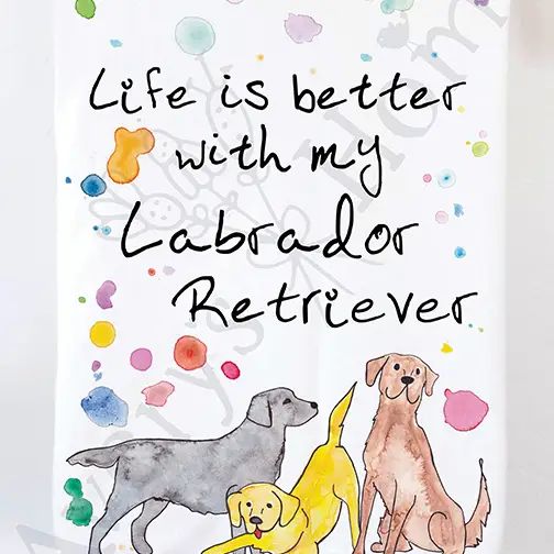 Life is better with my Labrador Retriever - Kitchen Towel