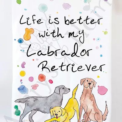 Life is better with my Labrador Retriever - Kitchen Towel