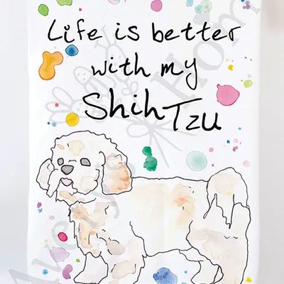 Life is better with my Shih Tzu - Kitchen Towel