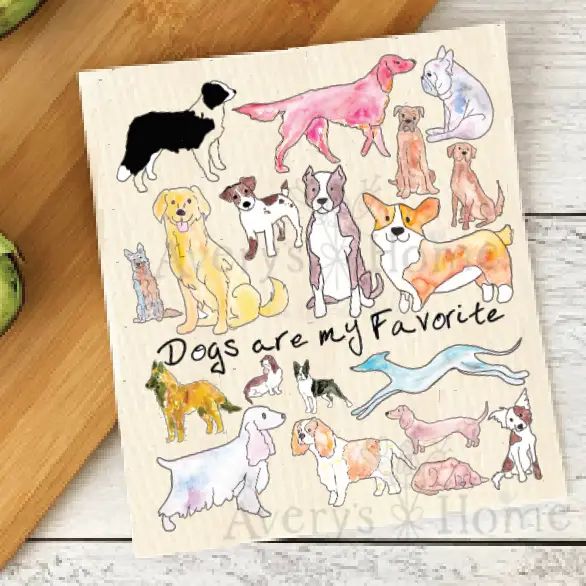 Dogs are my Favorite - Swedish Dish Towel