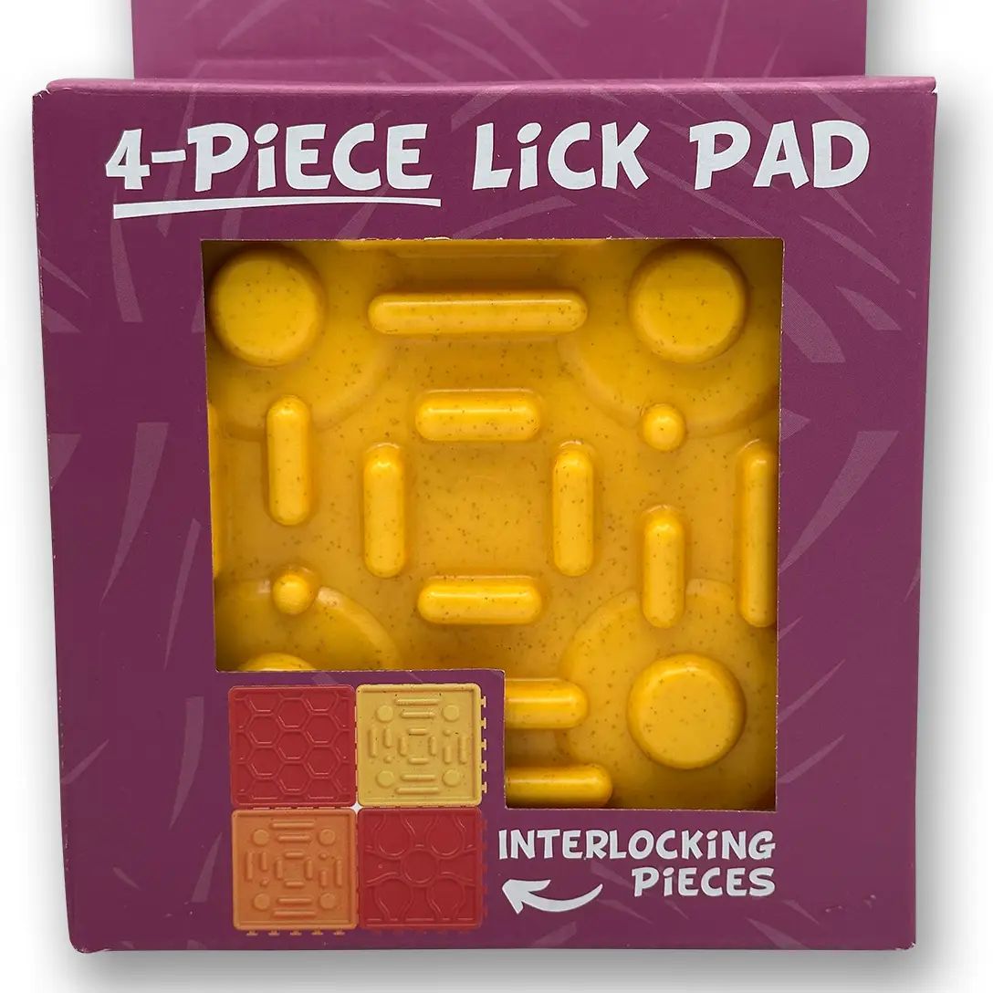 Dog Lick Mat and Feeding Bowl w/ Interlocking Pieces