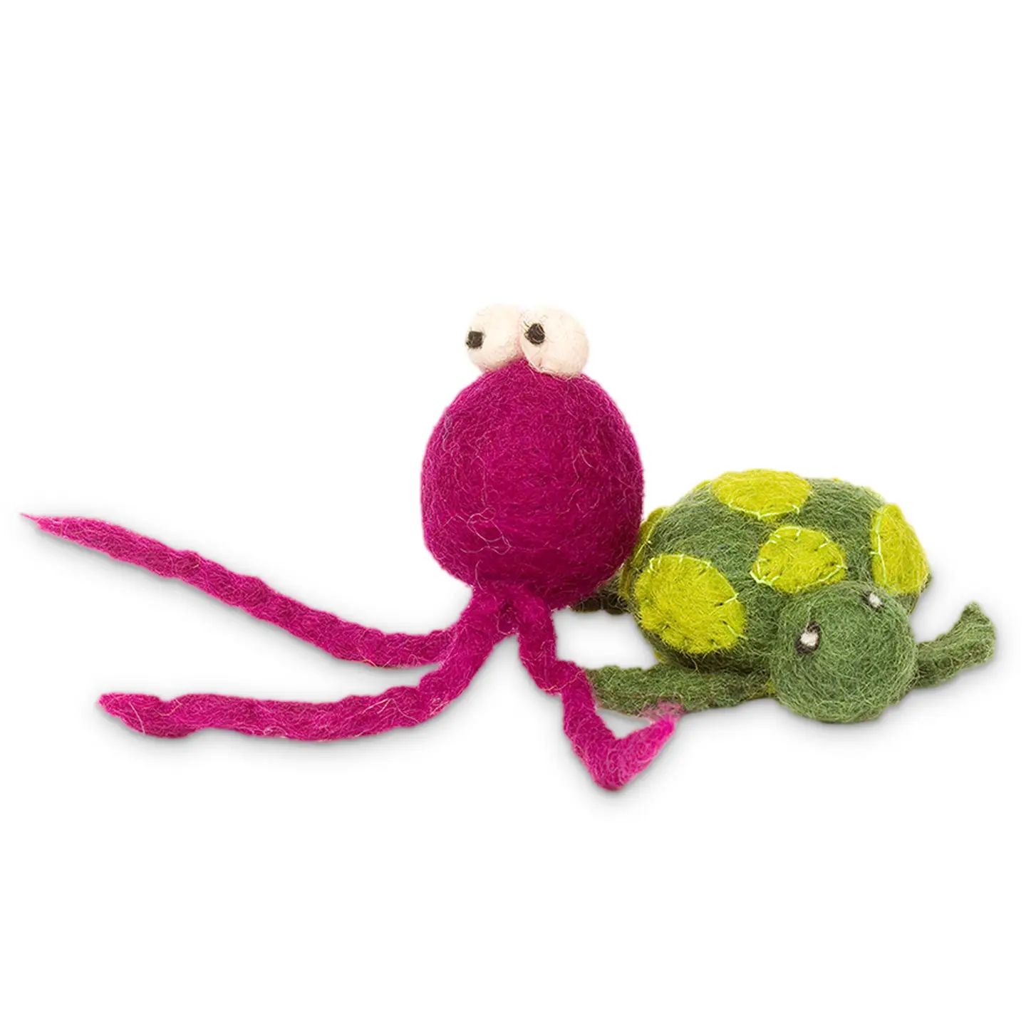 Turtle and Jellyfish - 2Pack Wool Cat Toy