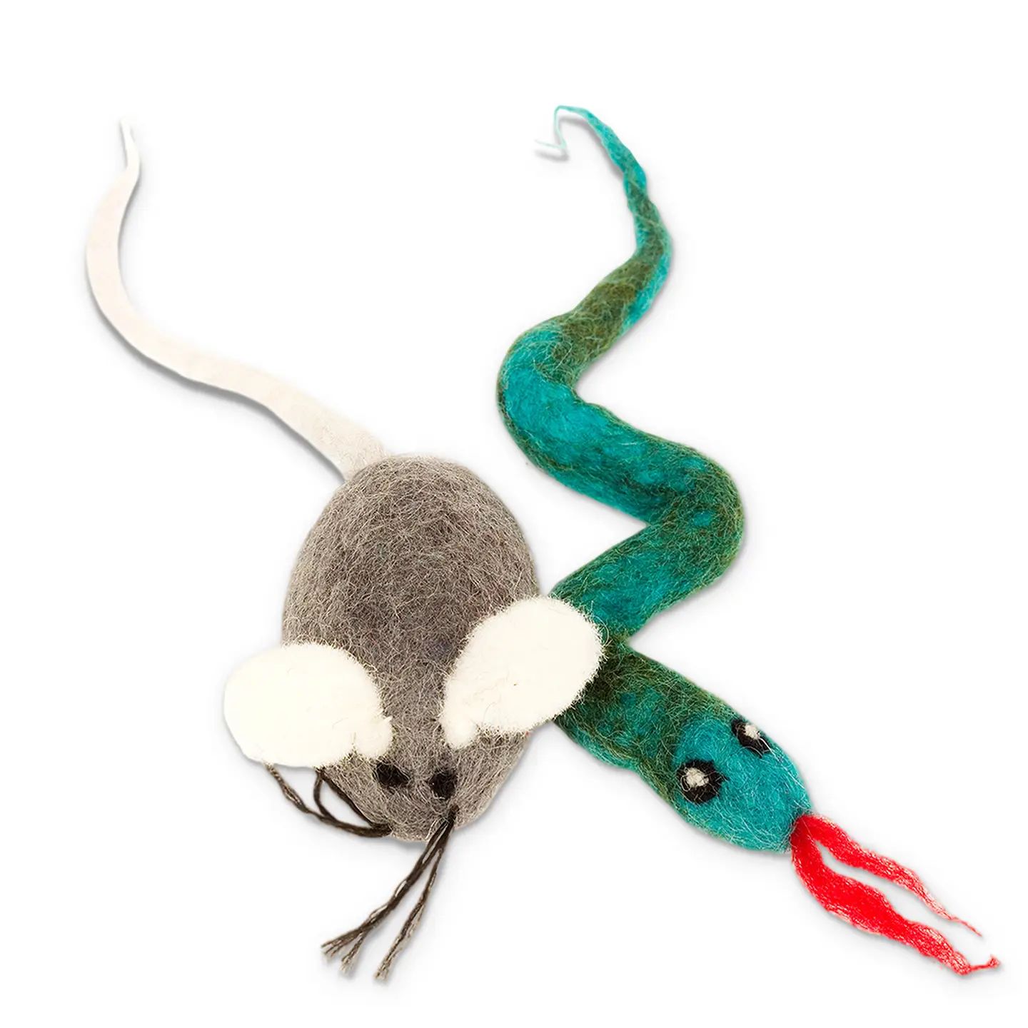 Snake and Mouse - 2Pack Wool Cat Toy