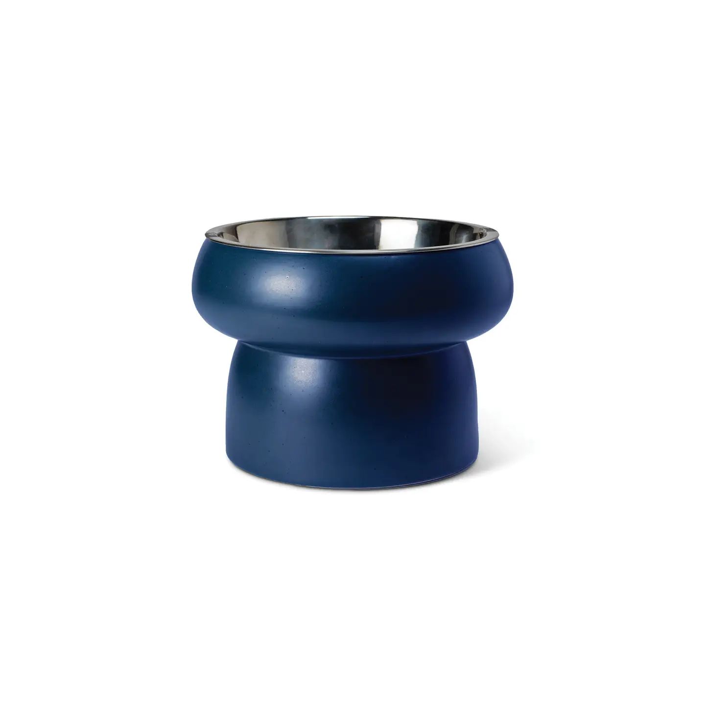 Matte Navy Elevated Pet Bowl