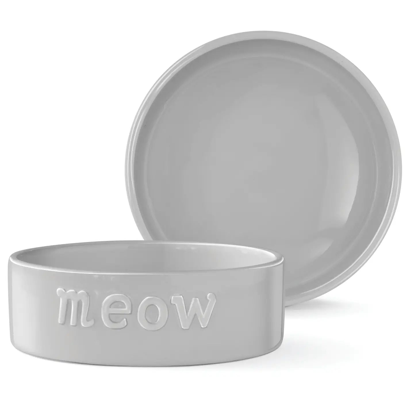 Gray Meow - Sculpted Pet Bowl