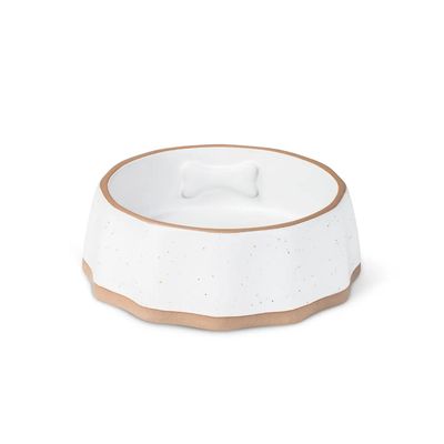 Small Speckled Ivory Pet Bowl