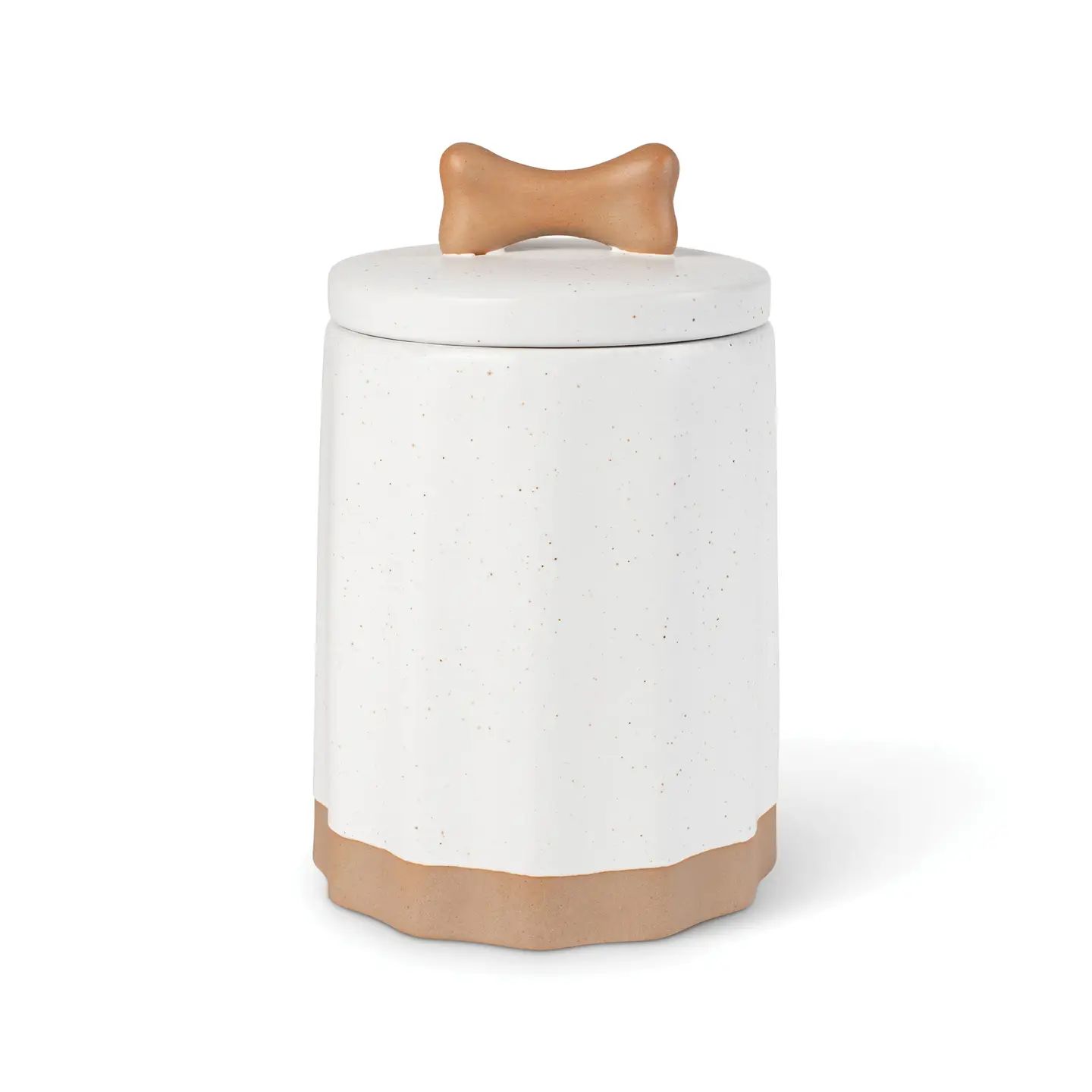 Speckled Sculpted Bone Treat Jar