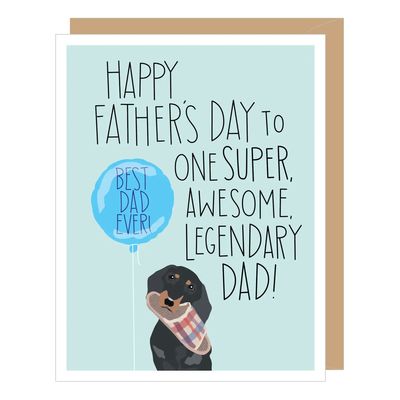 Dachshund Legendary Dad Card