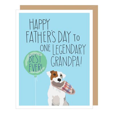 Jack Russel Legendary Grandpa Card