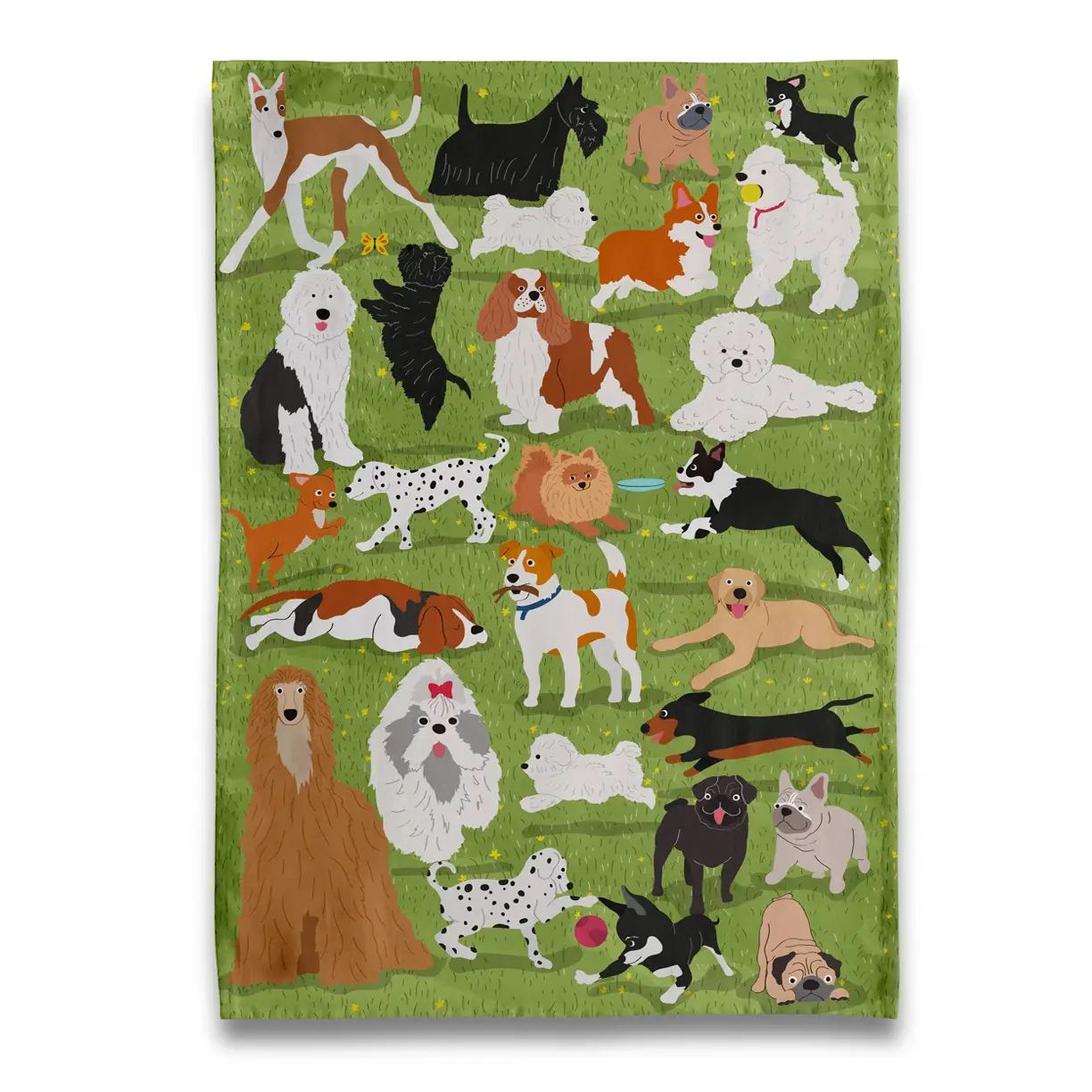 Dogs at the Park - Tea Towel
