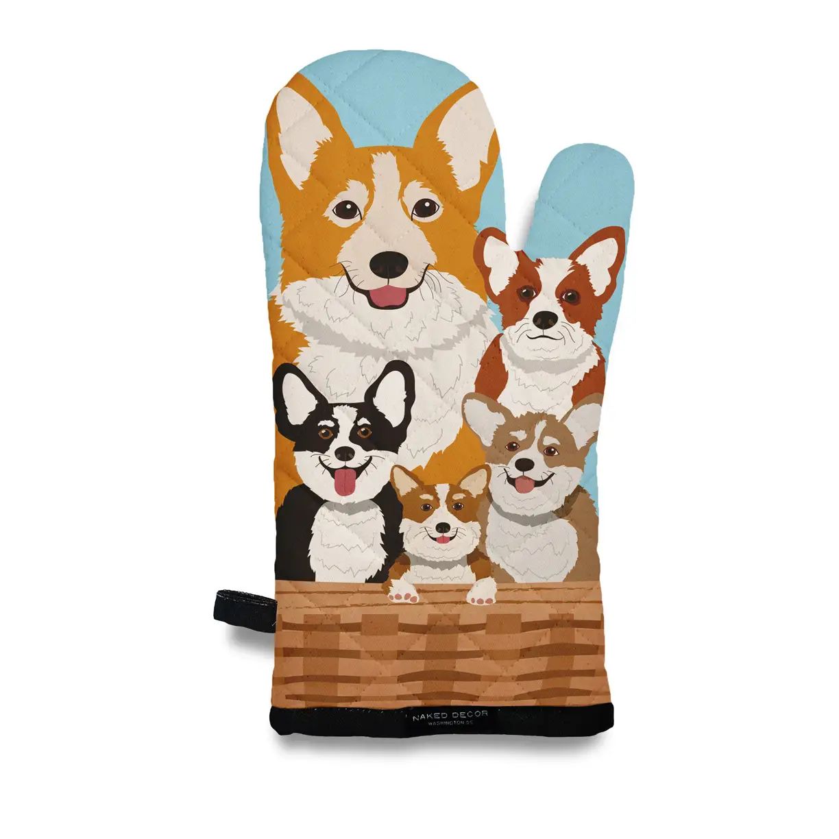 Corgis in the Basket - Oven Mitt