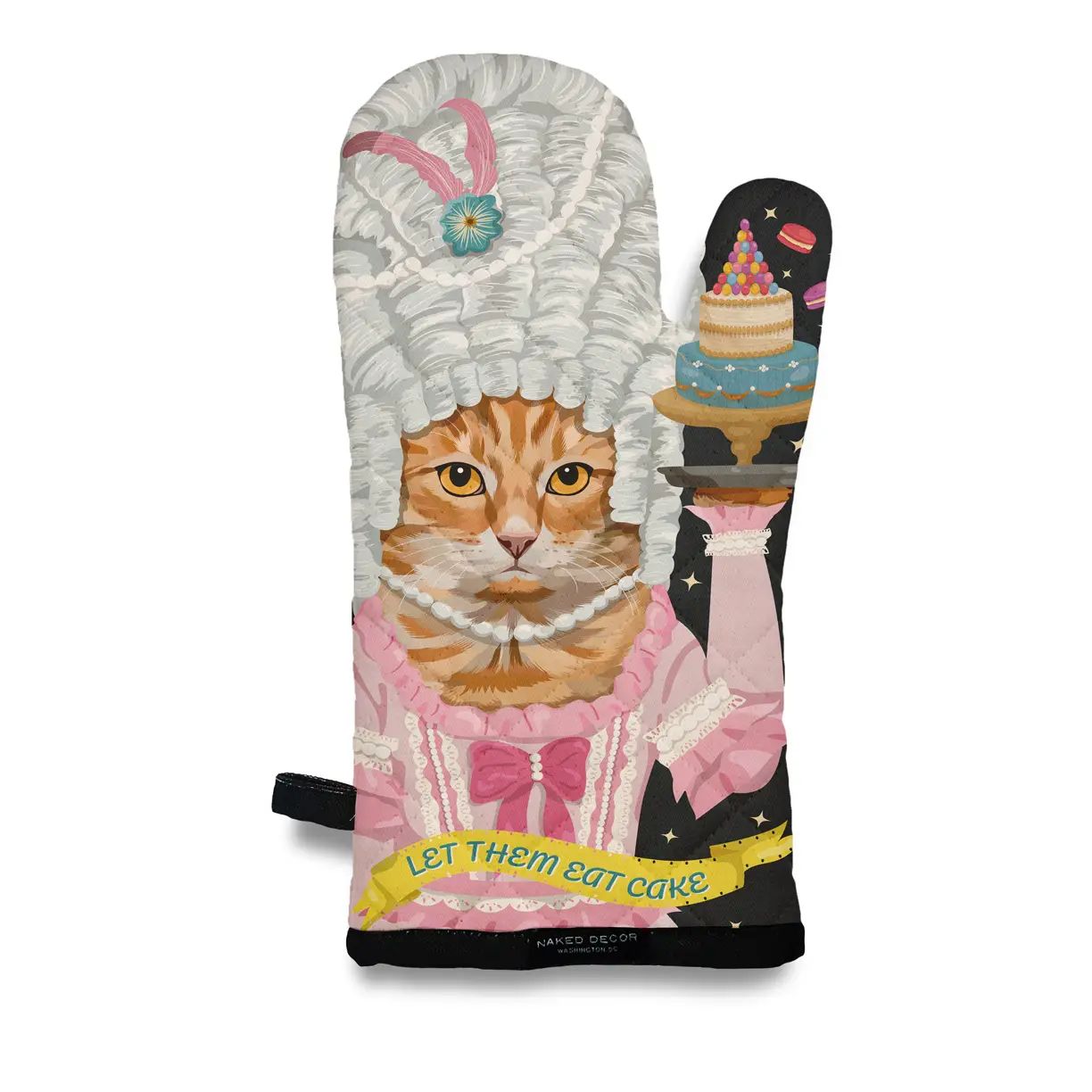 Orange Tabby Cat Let Them Eat Cake - Oven Mitt