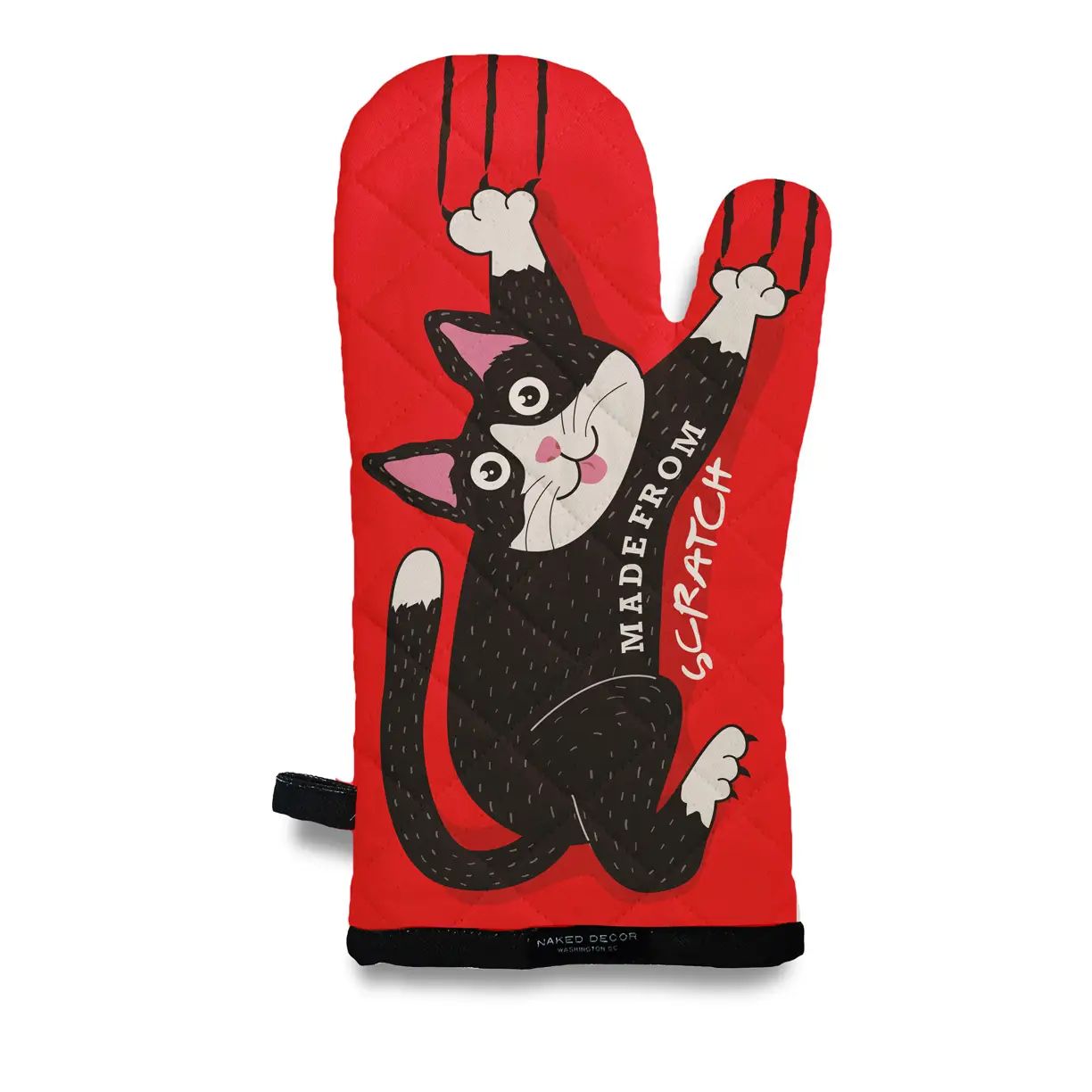 Tuxedo Cat Made From Scratch - Oven Mitt