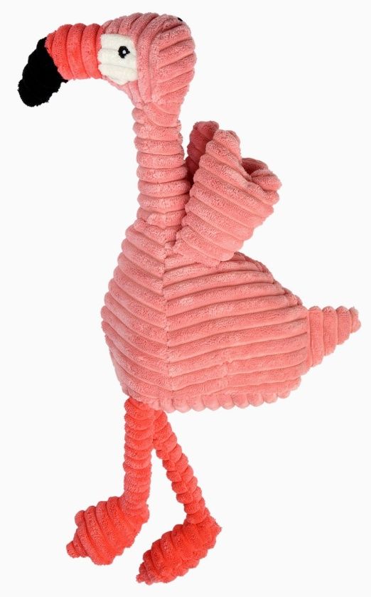 Multipet Corduroy Flamingo Plush Dog Toy 17&quot;
