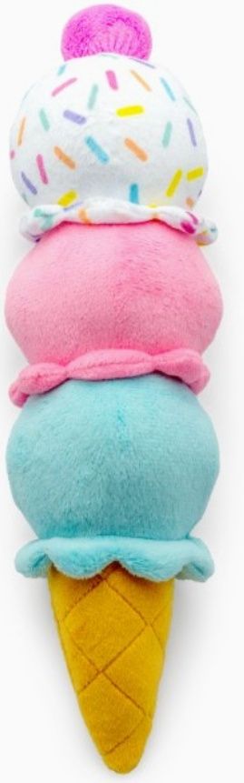 Birthday 3-Scoop Ice Cream Cone Plush Dog Toy