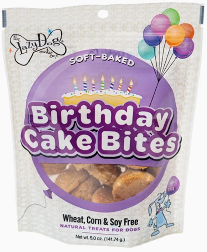 Lazy Dog Birthday Cake Bites Dog Treat 5oz