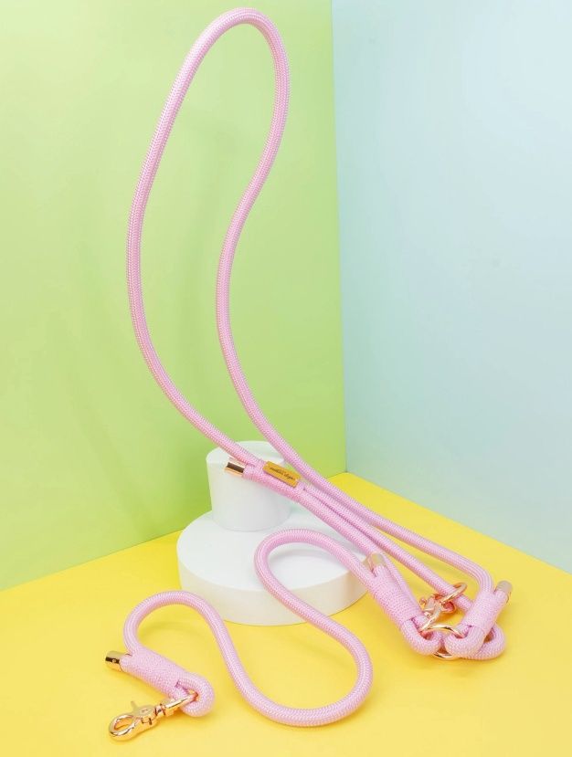 Bubble Gum Pink Hands-Free Rope Leash
