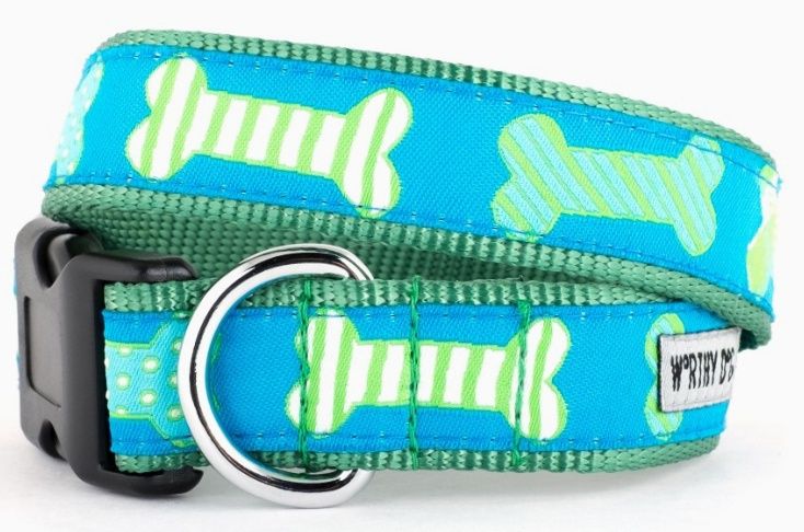 Preppy Bones Collar - Blue