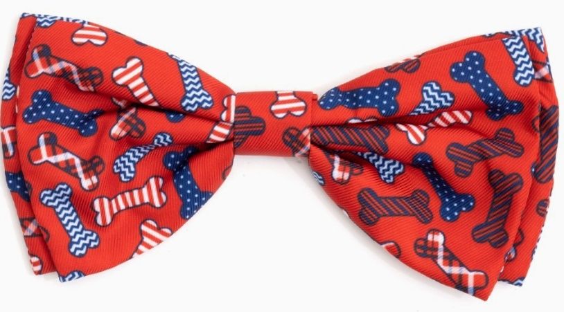 Preppy Bones Bow Tie - Red