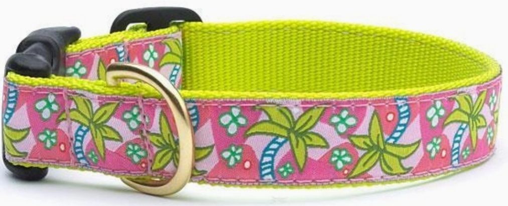 Pink Palms Dog Collar