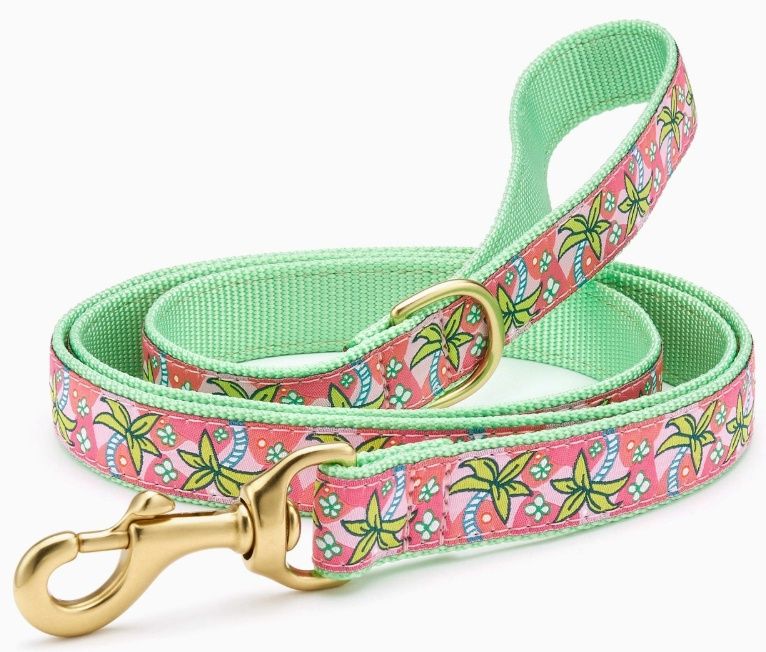 Pink Palms Dog Leash