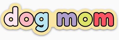 Dog Mom Rainbow Sticker