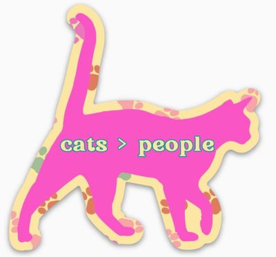 Cats Over People Sticker