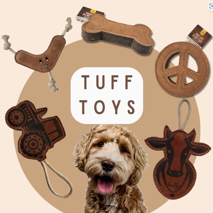 Tuff Toys Leather Dog Toys