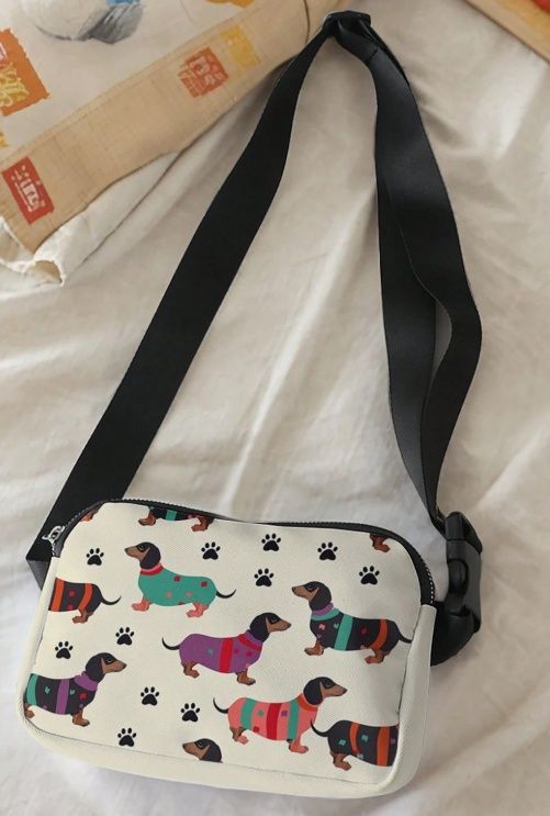 Dog Pattern Belt Bag